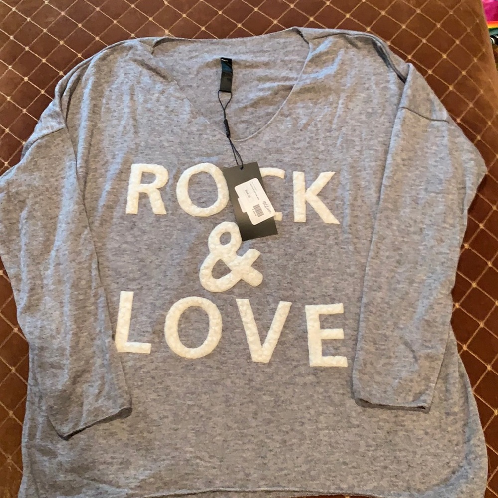Venti6 Rock & Roll grey long sleeve shirt NWT